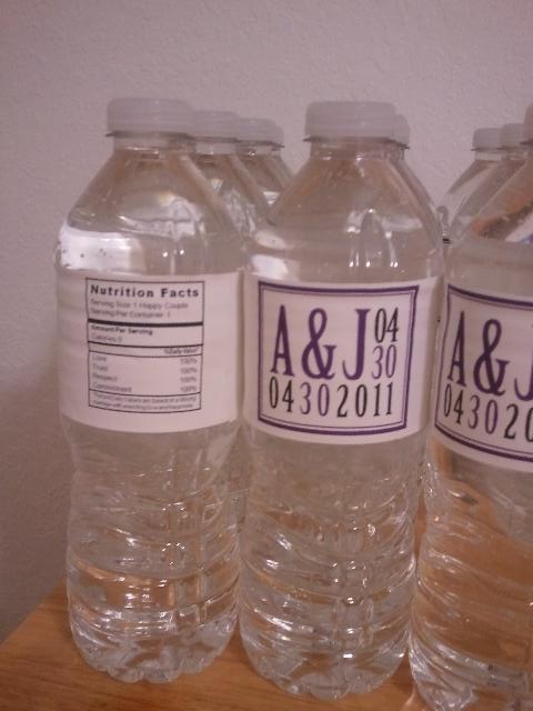DIY  waterbottle labels :  wedding diy labels reception water bottles waterbottles Waterbottle4