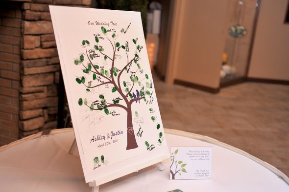 Fingerprint tree guest books - were they well received at your wedding? :  wedding fingerprint tree guest book Weddingtree