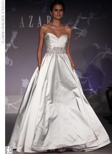 Purchasing a dress too early vs. possible discontinue :  wedding dress discontinue lazaro Spring 2011 Lazaro Front