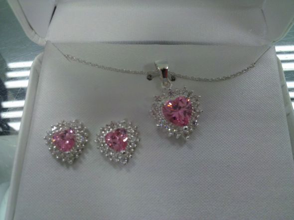 Jewlery for your Maids- Show me what they're wearing! :  wedding bridesmaid jewelry sets pretty Heart Bridesmaids Jewerly