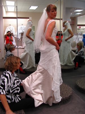 Bustling my David's t9612 :  wedding t9612 bustle tailoring IMG 2369