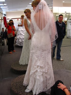 Bustling my David's t9612 :  wedding t9612 bustle tailoring IMG 2388