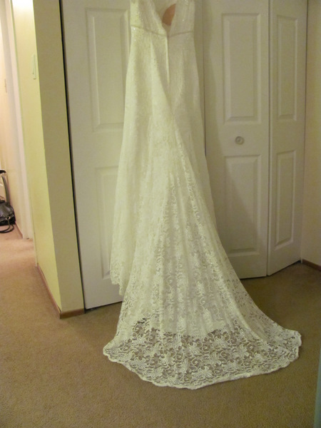 French Bustle Wedding Dress Chapel Train