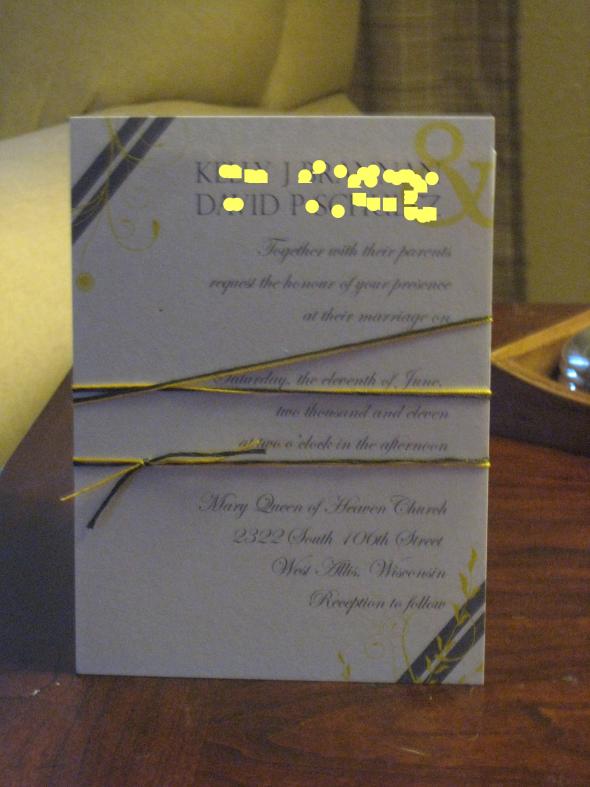 Yellow and Gray Invitations wedding invitations string diy bundle 