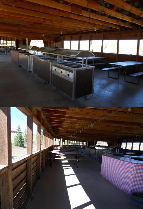 help me decorate my reception space! :  wedding reception space rustic vintage lights branches Cookout Shelter Back