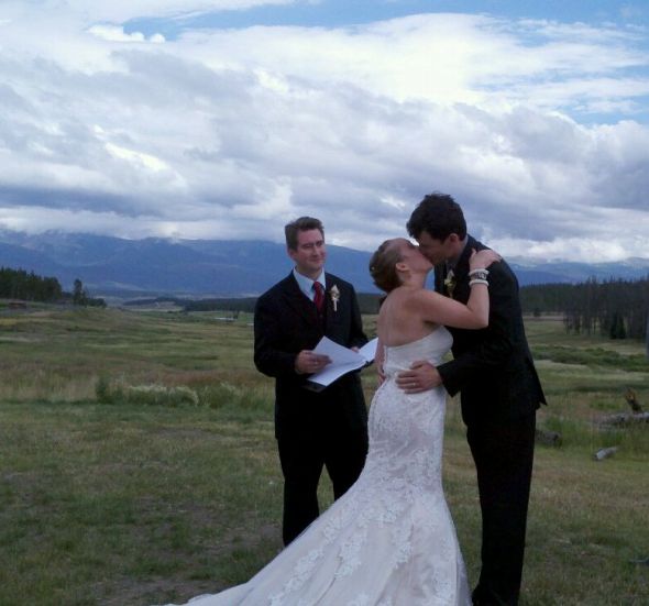 I am married!!! :  wedding colorado wedding snow mountain ranch outdoor ceremony ranch wedding vintage theme Wedding  Cropped