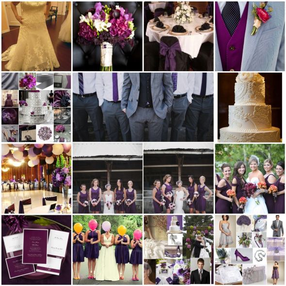 wedding august 2012 colors Purple Grey Do you ladies have a preference
