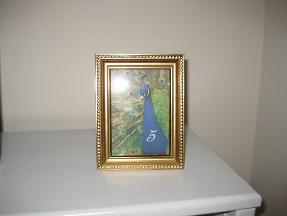Gold Table Number Frames : wedding gold reception 001