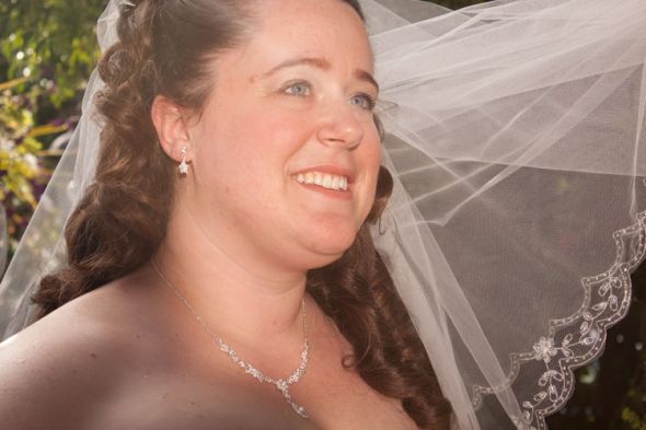 Any brides regret wearing their hair down? : wedding IMG 0851