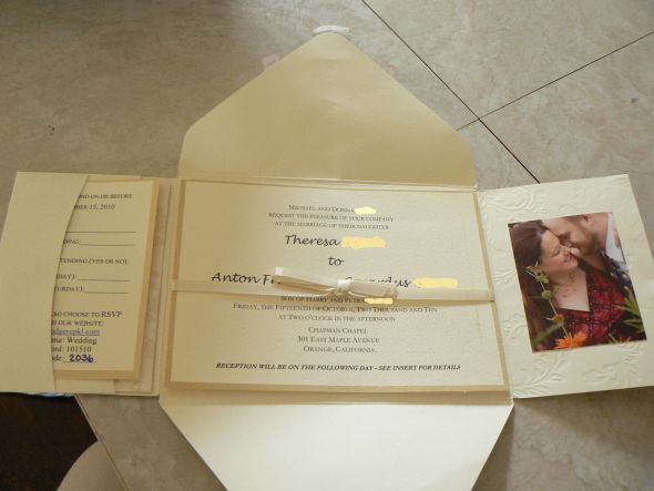Post your Walmart, Target, Michael's, or inexpensive DIY invites! :  wedding diy invites walmart target michaels 1 cheap inexpensive Invite2