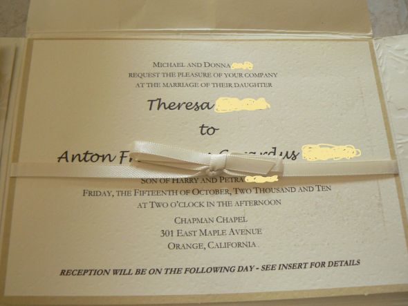 Post your Walmart, Target, Michael's, or inexpensive DIY invites! :  wedding diy invites walmart target michaels 1 cheap inexpensive Invite3