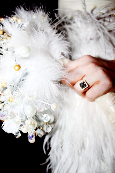Winter Wonderland I Do pro pics :  wedding encore recap pro pics west virginia country feather bling Ring