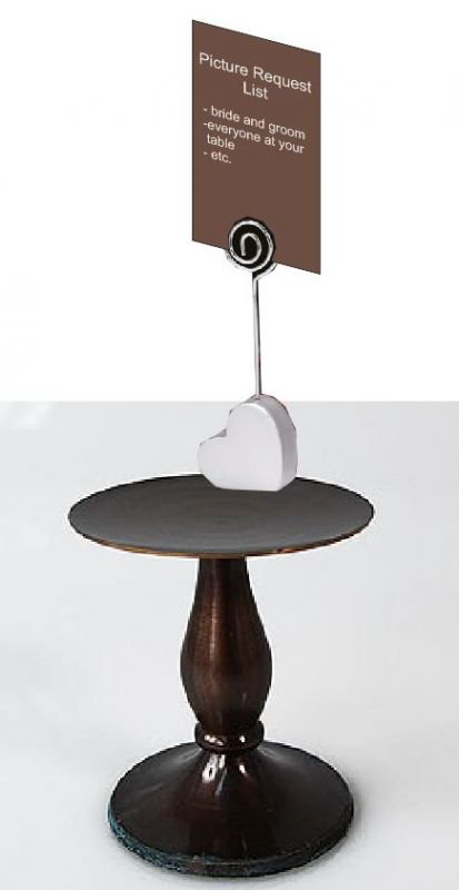 disposable cameras, clever way to place on tables? :  wedding reception cameras tables decorations Disp Camera Pillar And Holder