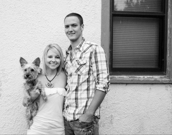 Pets in Engagement photos? :  wedding engagement photos dog puppy Bh