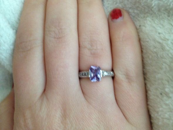 Got my Diamond Candle today!! : wedding Diamond Candle Purple Ring