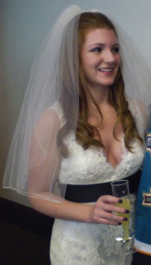 colored painted nails on the big day :  wedding Mydress