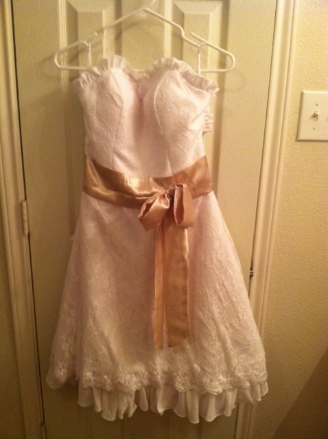 I am in LOVE am I Crazy? :  wedding dress reception white lace Dress4