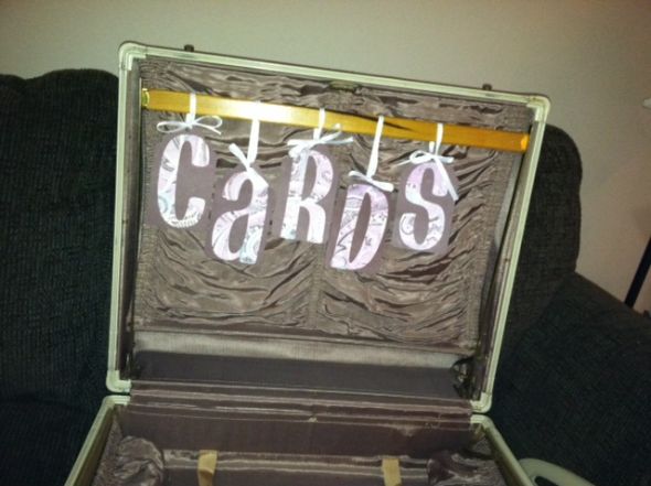 card box suitcase wedding card box suitcase purple white ivory silver diy