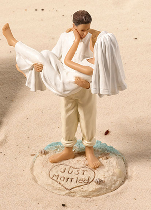 Show me your cake toppers : wedding cake topper Bride And Groom Sandy Beach 