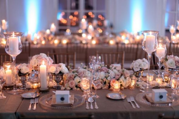 Flowerspiration! :  wedding White Cream Rose Centerpiece
