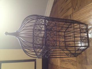 Vintage Birdcage :  wedding birdcage bird cage vintage card box black white ivory Birdcage88