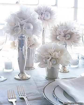 New Years Eve Winter Centerpieces wedding A98384 Fal00 Paperflowers 