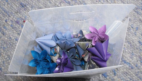 show off your completed DIY projects! :  wedding Box Of Flowers