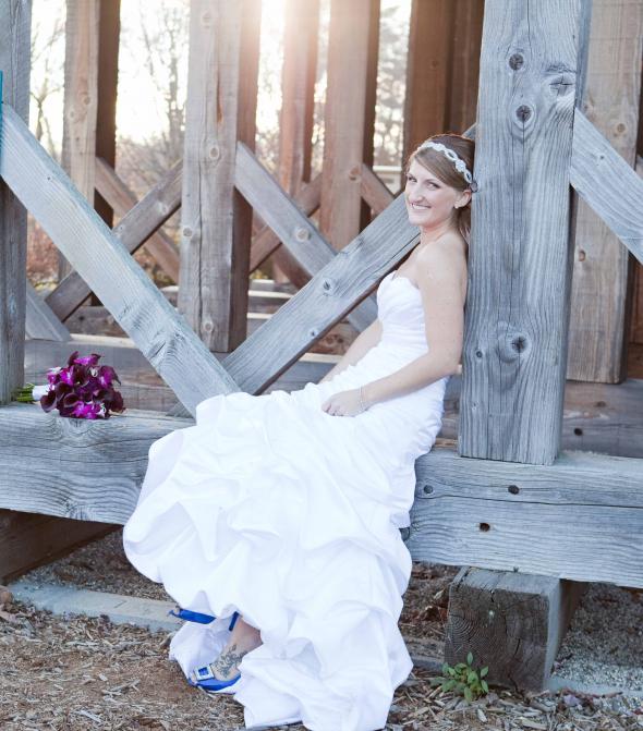 My something blue! : wedding blue green purple silver cake bouquet dress flowers shoes Thurston HarshmanWedding184PROOFS