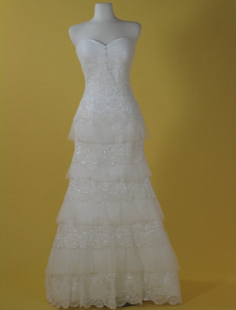 Post your tiered lace dress! :  wedding tiered lace tiered lace ruffles tiered ruffle 096  Dress Lightbox
