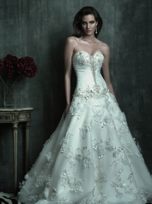 Drop Waist...What's your favorite?! : wedding pronovias drop waist rosa clara picture dress gown lace AllureC183F