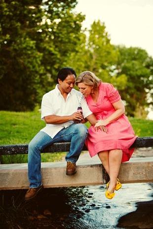 Post an engagement photo that shows your outfits! :  wedding engagement photo outfits Andyandlinda9