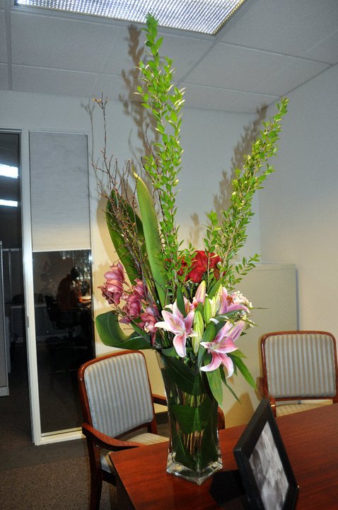 If flowers are delivered to you at WORK---- :  wedding Vday2011