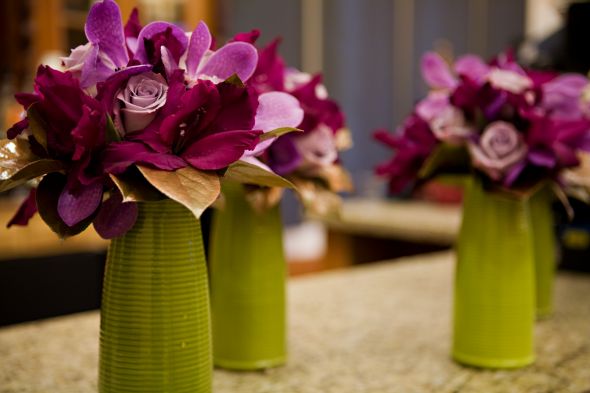 Gallery of the Day :  wedding features Lallo 612 Bridesmaid Bouquets :  wedding bridesmaid bouquets flowers bouquet purple bridesmaids Lallo 612 