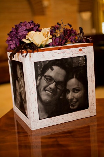 Card Box wedding card box diy purple Cardbox