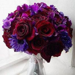 Show me your flowers! :  wedding Redpurplebouquet