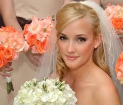 Hair- halfway up with veil? :  wedding Romanticmakeup