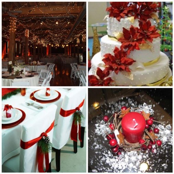 Christmas in July themed wedding :  wedding christmas july wedding theme wedding red green Christmas In July 2