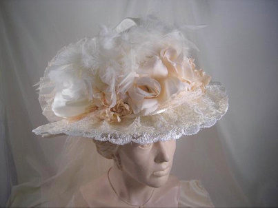 Bridal hat 3 Bridal hat or veil Victorian wedding theme