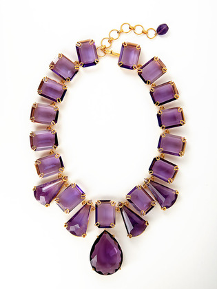 Can I see your statement necklaces? :  wedding necklace pearl jewelry bridal rehearsal dinner affordable trendy statement unique Amethyst