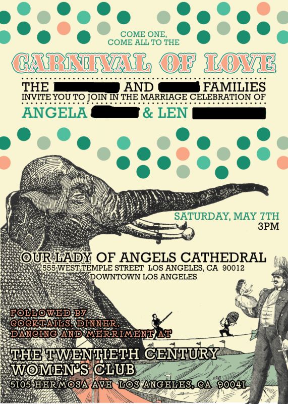 DIY Carnival Invitation with Inserts, oh what a project! done! pics included :  wedding carnival circus vintage paper diy invitation 1930s old timey Invitation Without Names