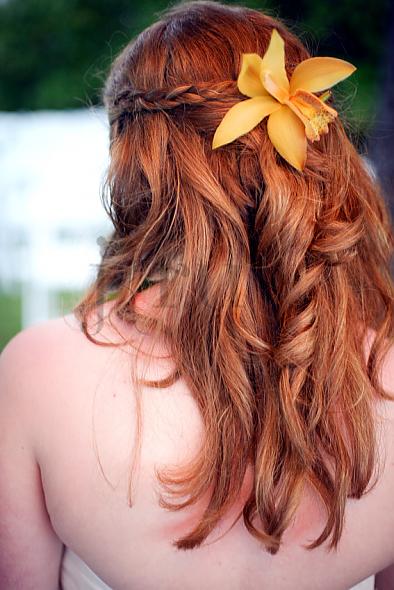 My possible wedding hair inspiration. :) show me yours! :  wedding hairstyles wedding hairstyles hair inspiration 13368 Green Orange Yellow Inspiration Ceremo Jpg