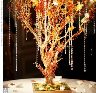 Fall wedding ideas! :  wedding Cool Tree Centerpiece Have you gone theme crazy? :  wedding Cool Tree Centerpiece 